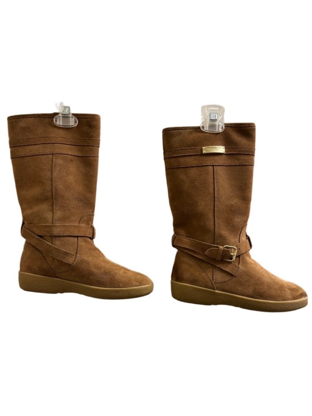 Coach Tan Suede Mid Calf Boots 6B